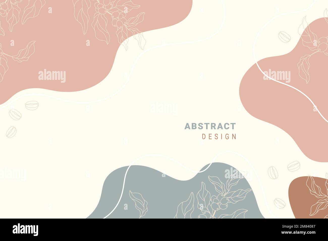 abstract delicate coffee background coffee plant vector Stock Vector