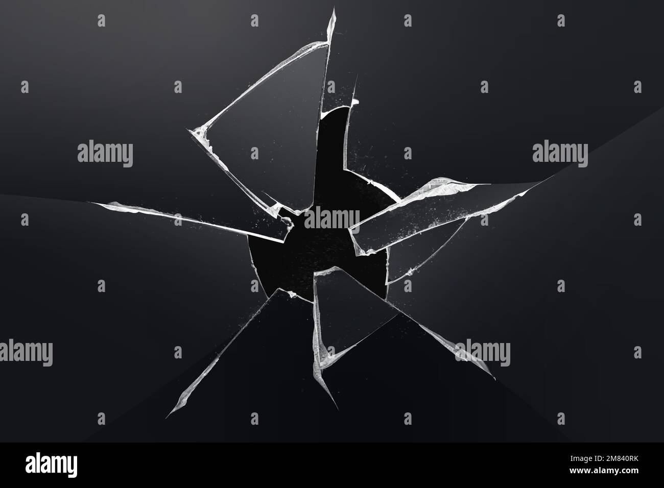 Broken glass background vector on black Stock Vector