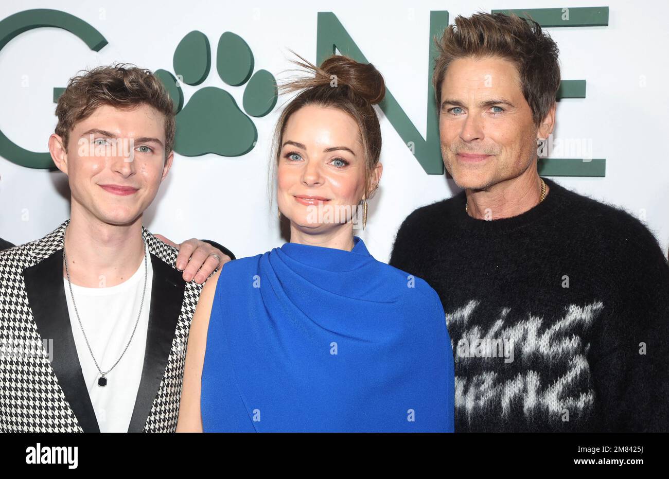 Kimberly Williams-Paisley, Johnny Berchtold, Rob Lowe, at the LA Premiere of Dog Gone at The Bay Theater in Pacific Palisades, Los Angeles, CA, USA on January 11, 2023. Photo by Fati Sadou/ABACAPRESS.COM Stock Photo
