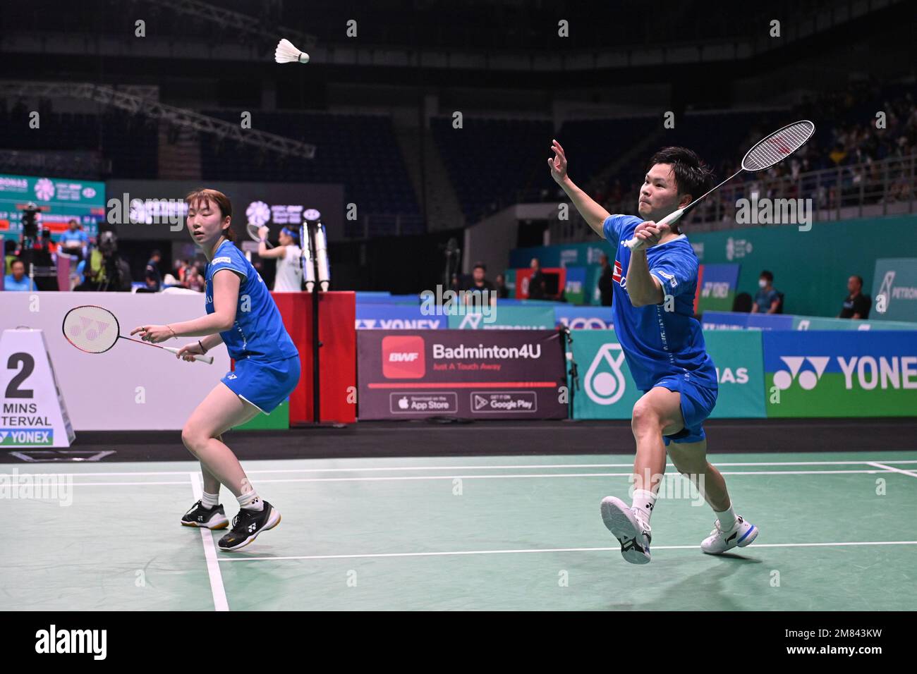 Kuala Lumpur, Malaysia. 12th Jan, 2023. Japan's Watanabe Yuta (R