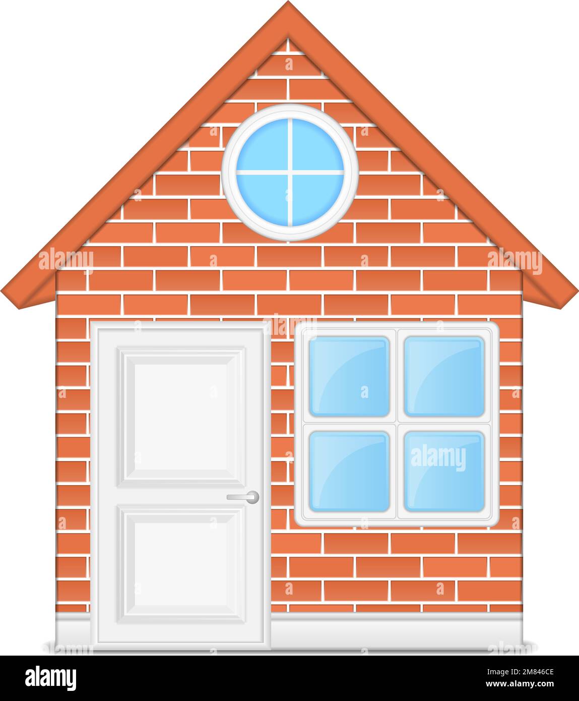 Brick house, vector eps10 illustration Stock Vector Image &amp; Art - Alamy