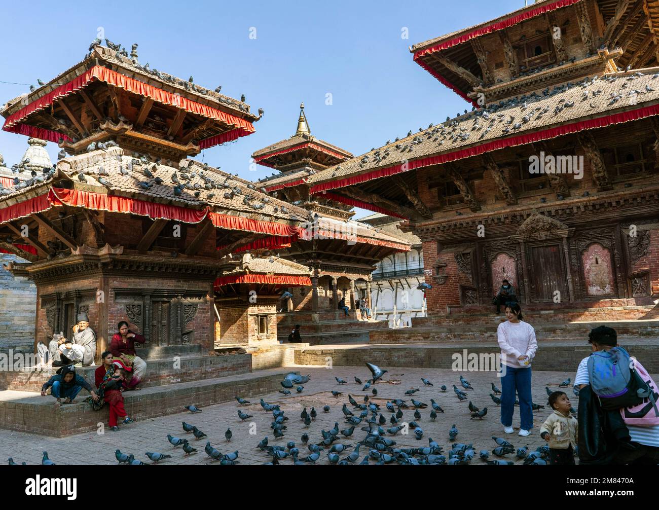 Kathmandu, Nepal December 5th, 2022 People visiting Durbar Square