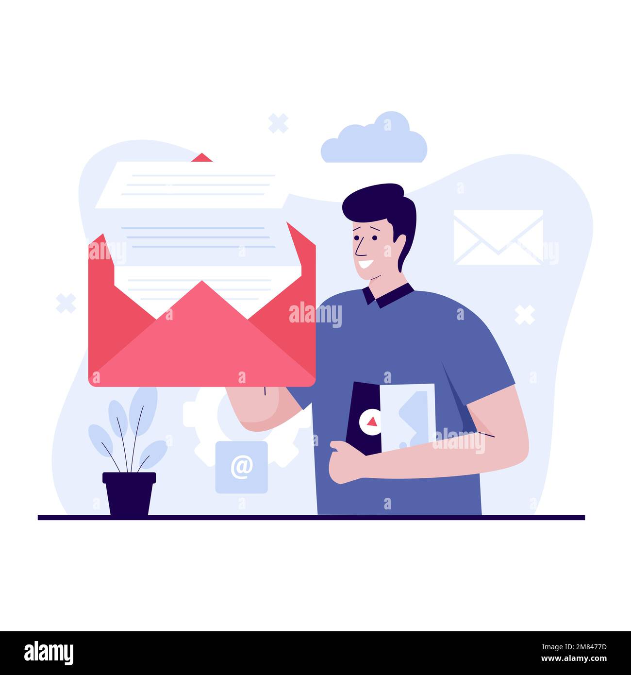 Mailing service illustration concept. Illustration for websites, landing pages, mobile