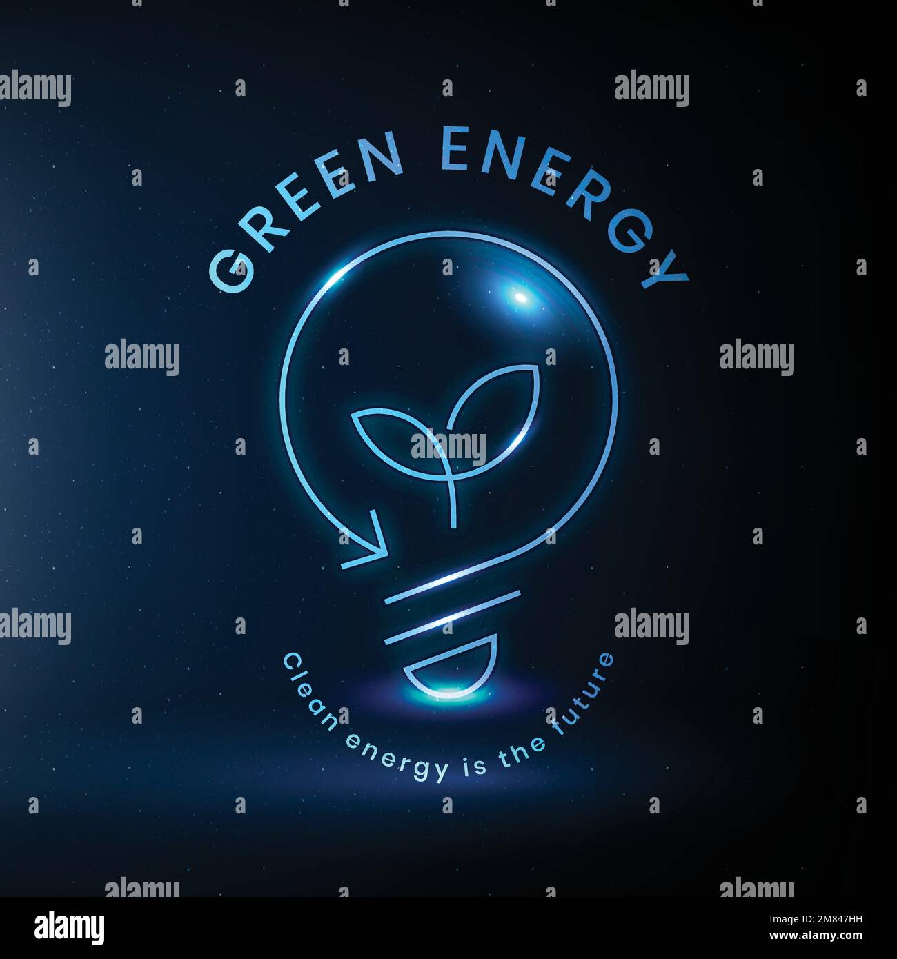 Environmental light bulb logo vector with green energy text Stock Vector