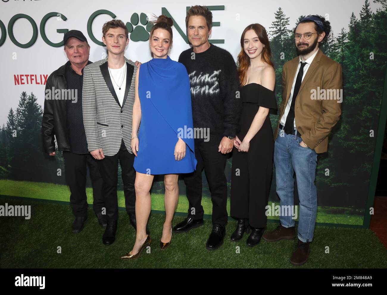 11 January 2023 -Pacific Palisades, California - Stephen Herek, Johnny Berchtold, Kimberly Williams-Paisley, Rob Lowe, Savannah Bruffey, Nick Peine. the LA Premiere of Dog Gone held at The Bay Theater in Pacific Palisades. (Credit Image: © Fs/AdMedia via ZUMA Press Wire) EDITORIAL USAGE ONLY! Not for Commercial USAGE! Stock Photo