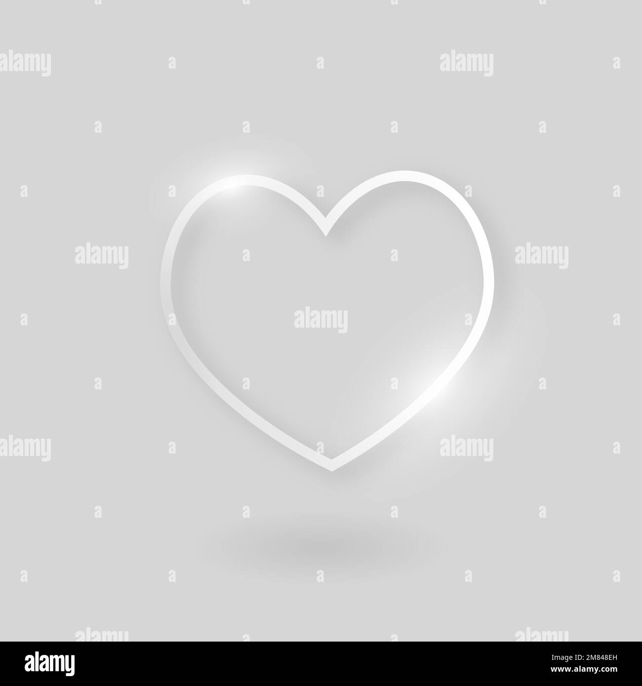 Heart vector technology icon in silver on gray background stock vector