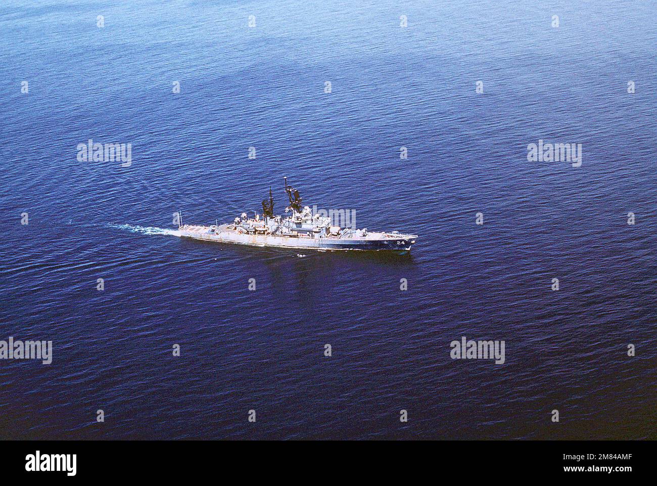 Aerial Starboard Bow View Of The Guided Missile Cruiser Uss Reeves (cg 