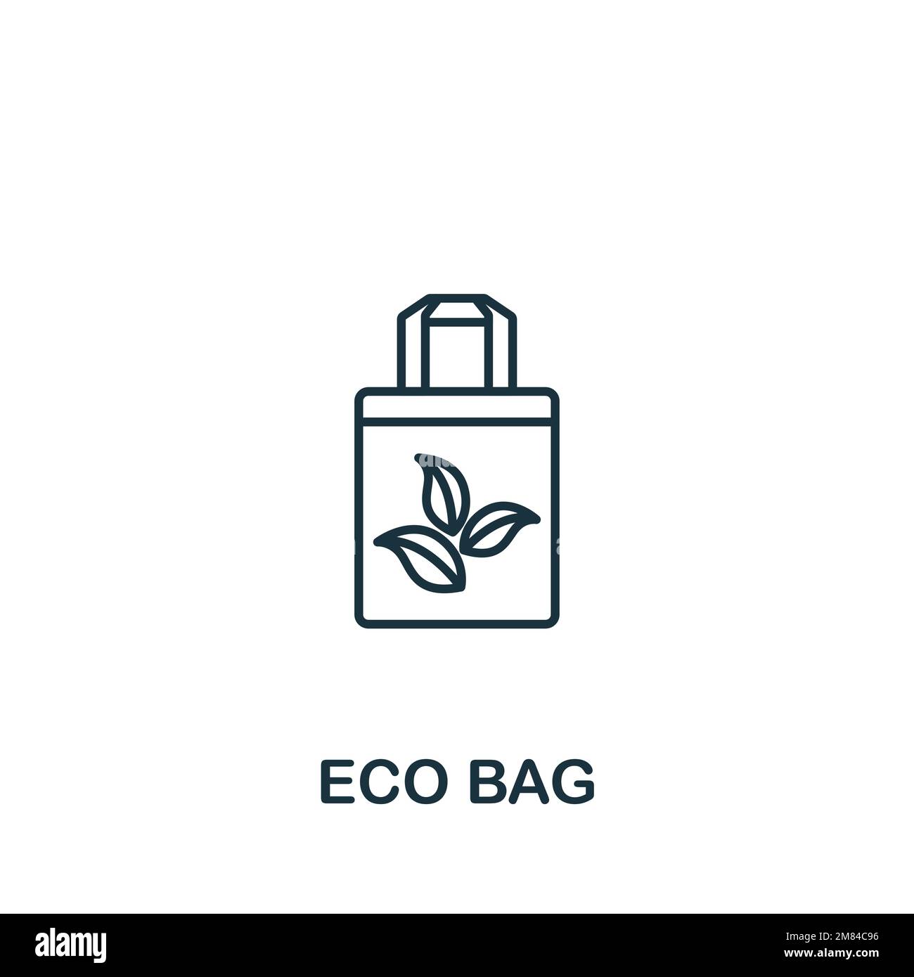 Eco Bag icon. Monochrome simple Sustainability icon for templates, web