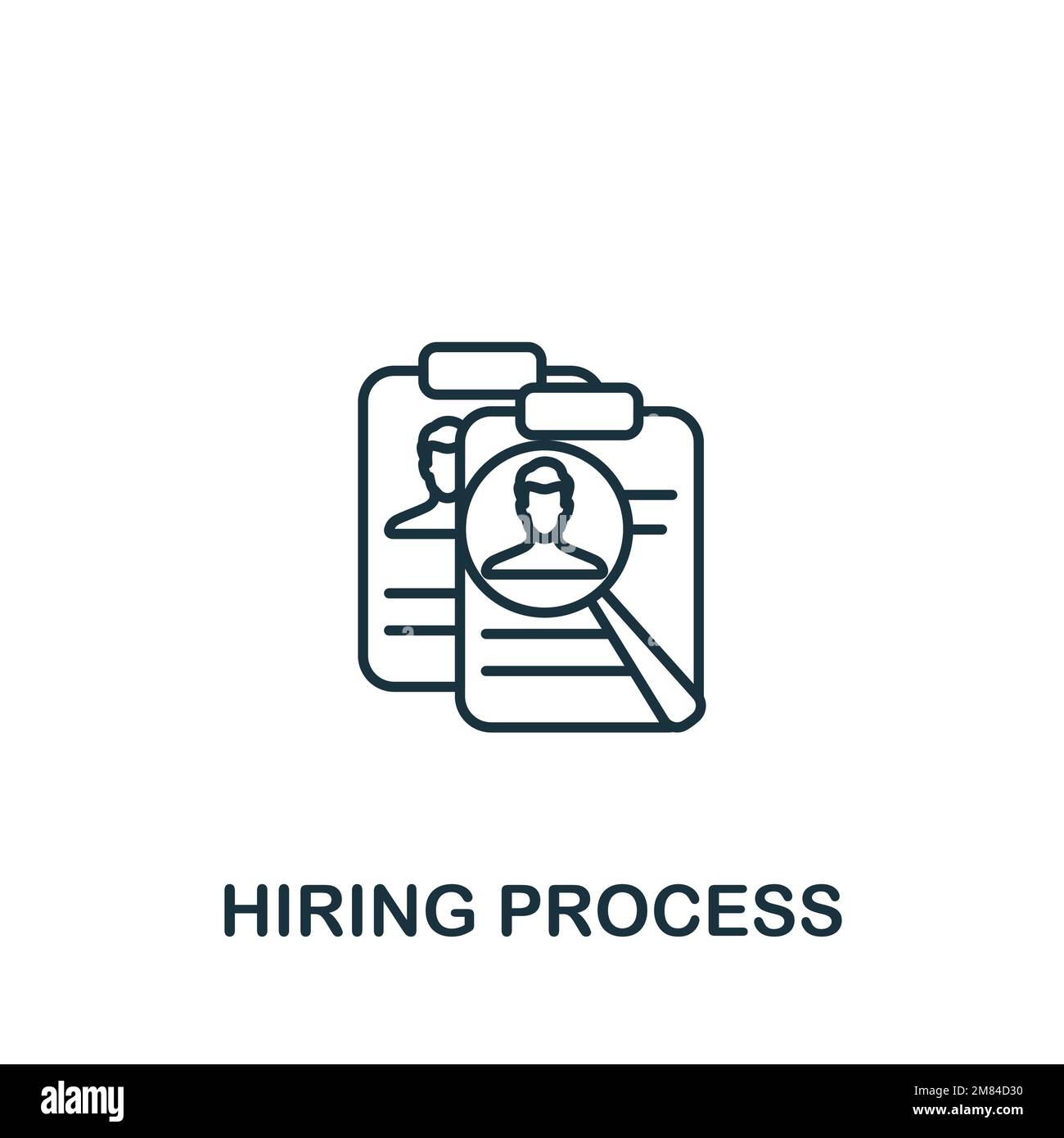 Hiring Process icon. Monochrome simple Talent Development icon for