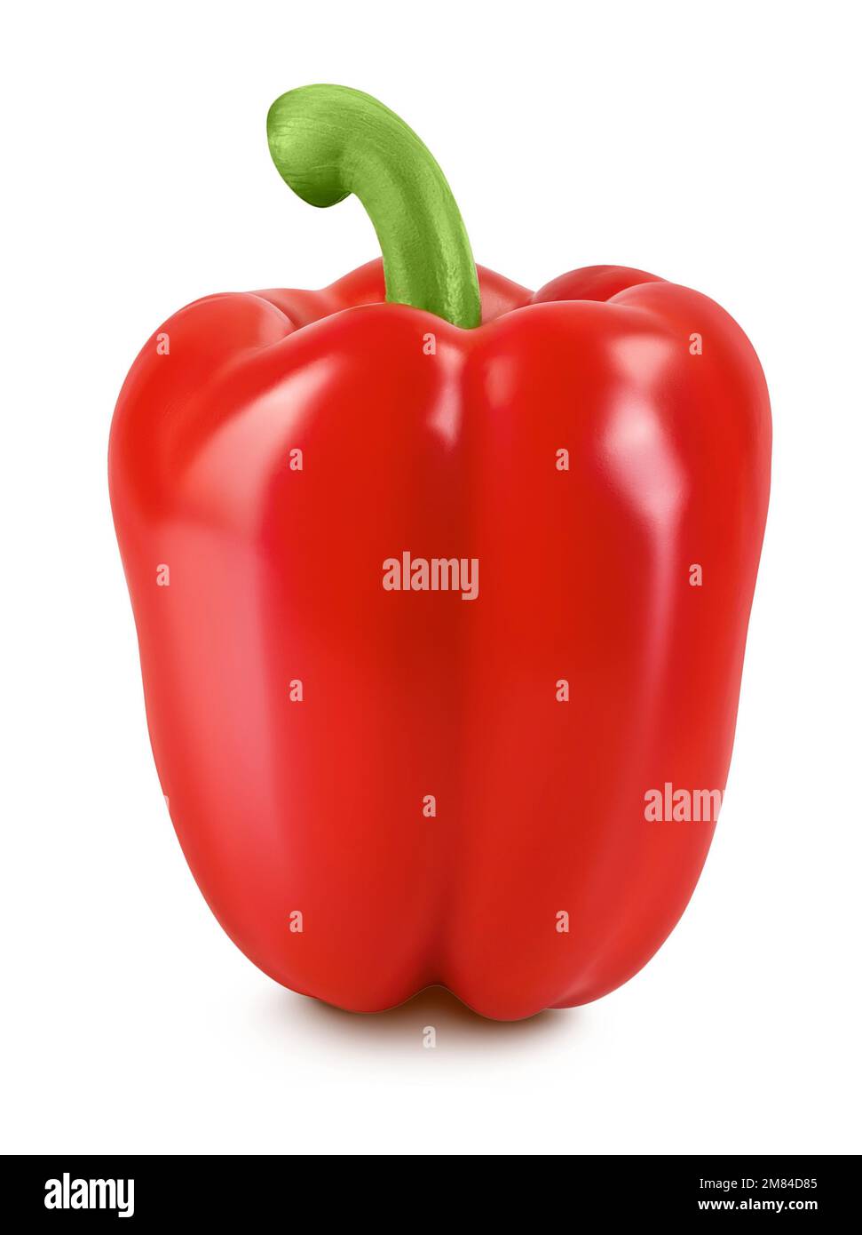 red sweet bell pepper isolated on white background Stock Photo - Alamy