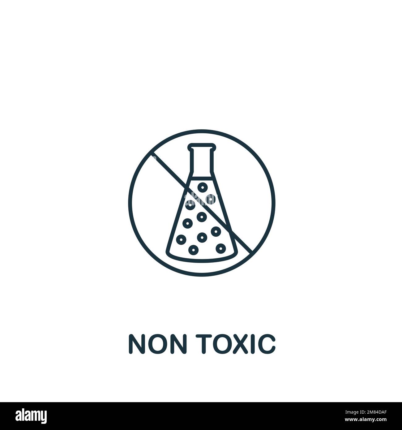 Non Toxic icon. Monochrome simple Sustainability icon for templates