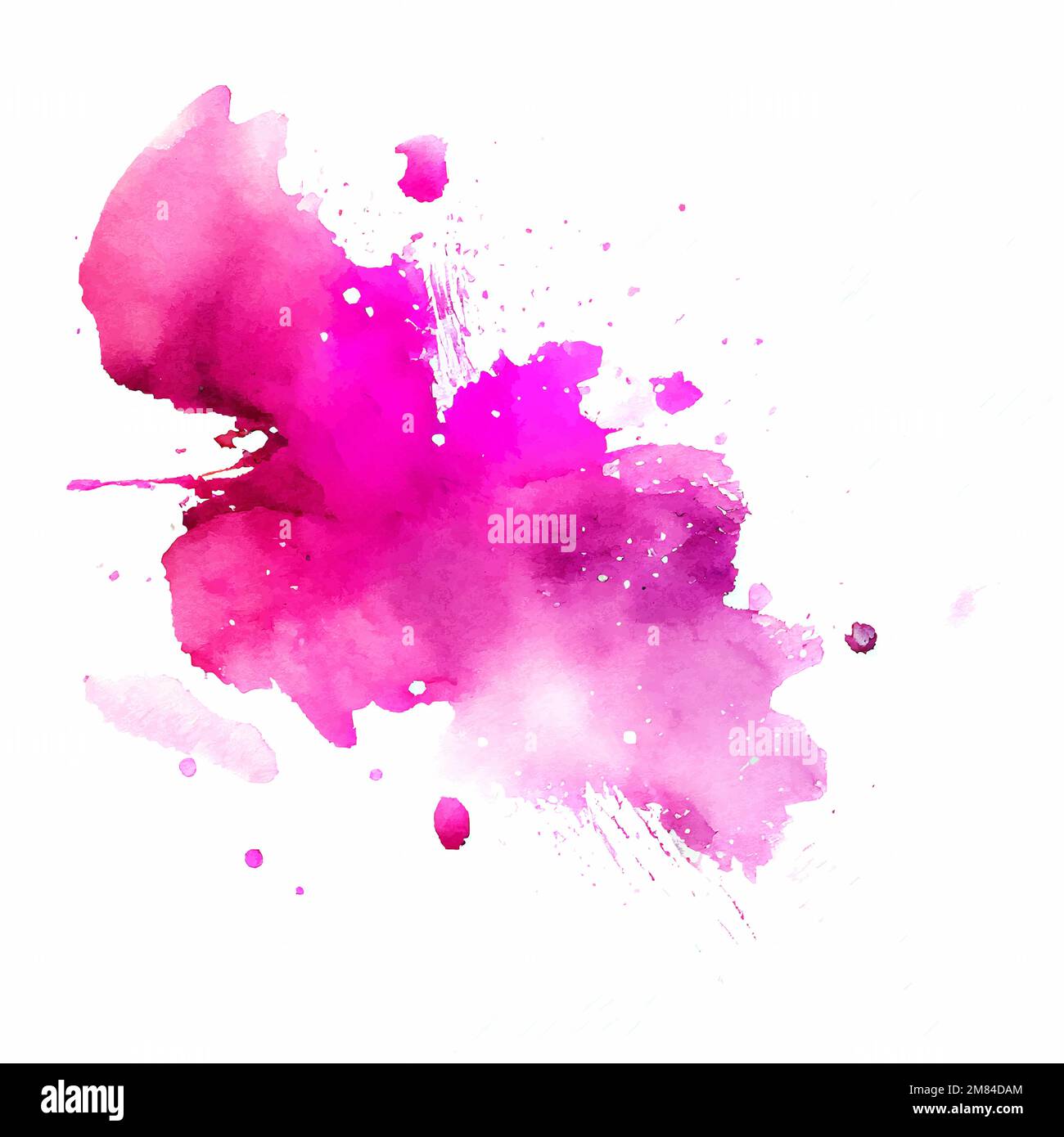 Pink Watercolor Paint Splash Isolated Stock Vector Image & Art - Alamy