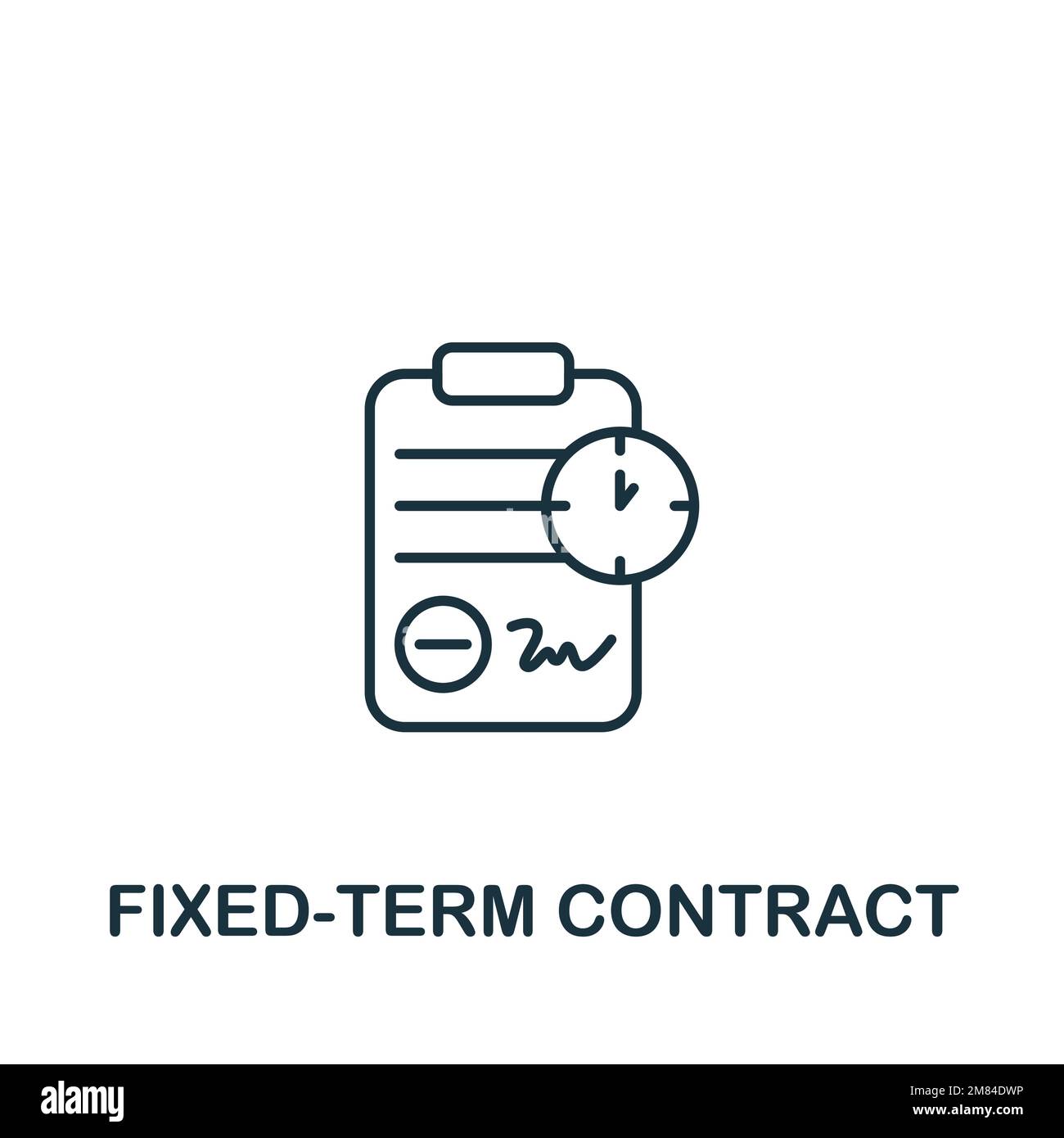 Fixed-Term Contract icon. Monochrome simple Talent Development icon for ...