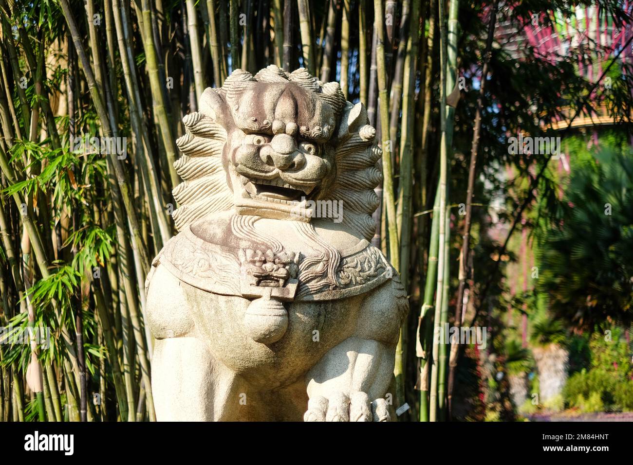 Lion statue in gardens by the bay in Singapore Stock Photo Alamy