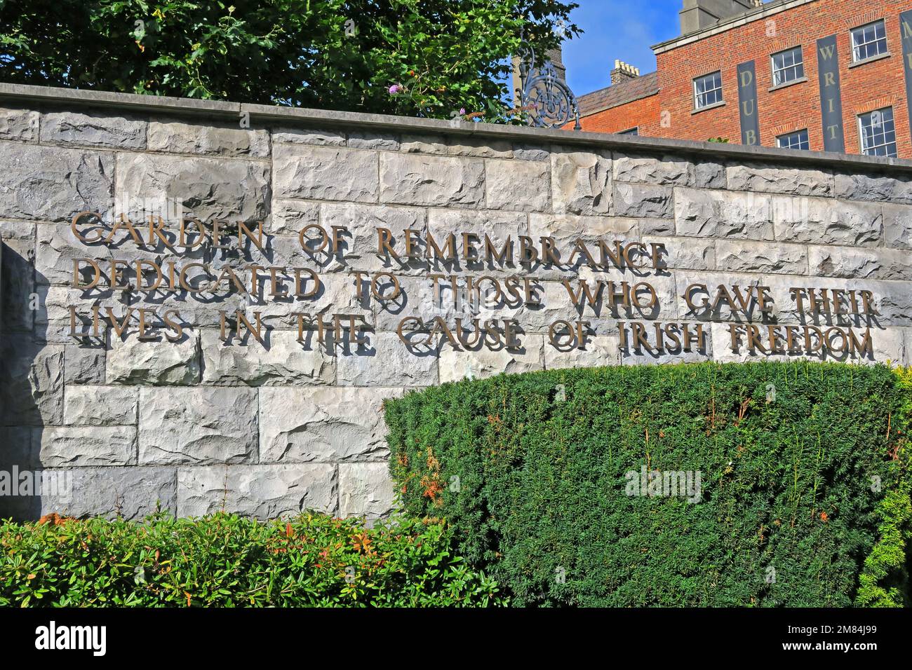 Garden of remembrance, dedicated to those, who gave their lives, in the cause of,Irish Freedom,Parnell Square N,Rotunda,Dublin, D01 T3V8,Eire,Ireland Stock Photo