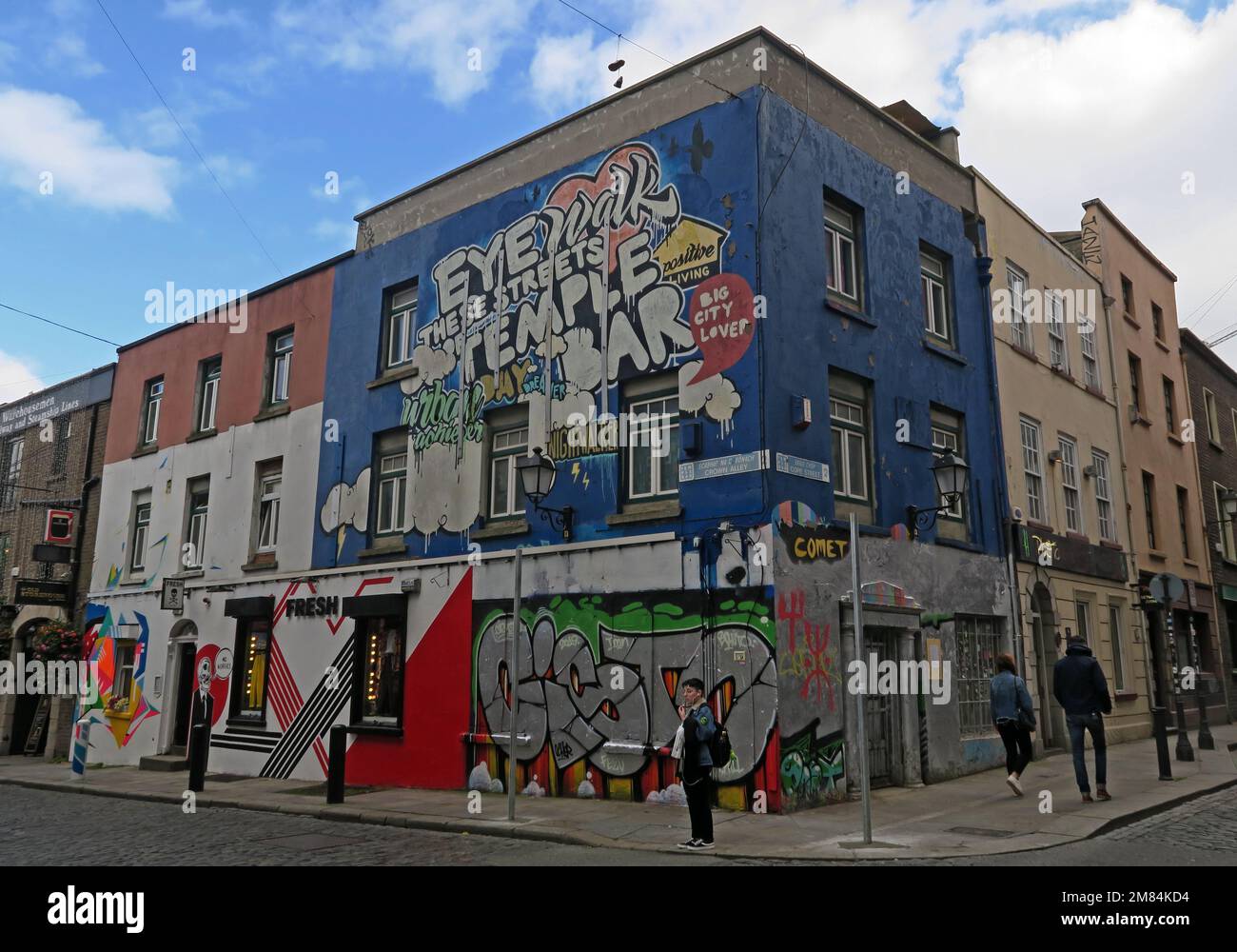 Crown Alley - Cope Street, at Temple Bar, Dublin Stock Photo