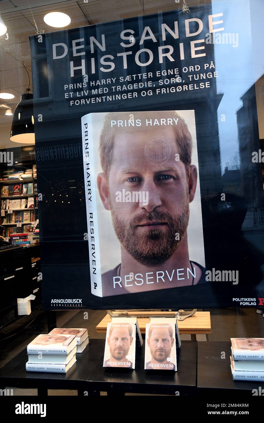 Copenhagen/Denmark/12 January 2023/ Prince Harry book on sale ind anish