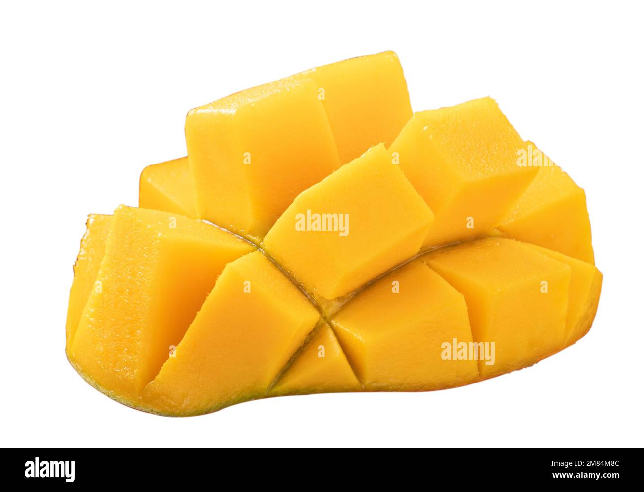 Beautiful delicious ripe mango isolated on white table background ...