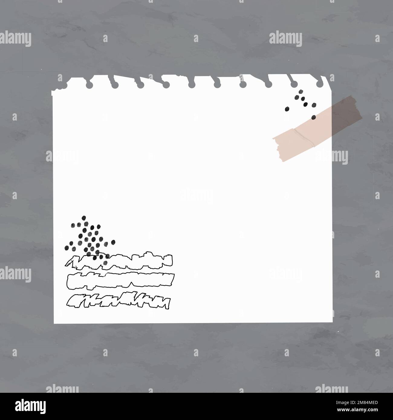 Sticky note vector white paper element in memphis style Stock Vector