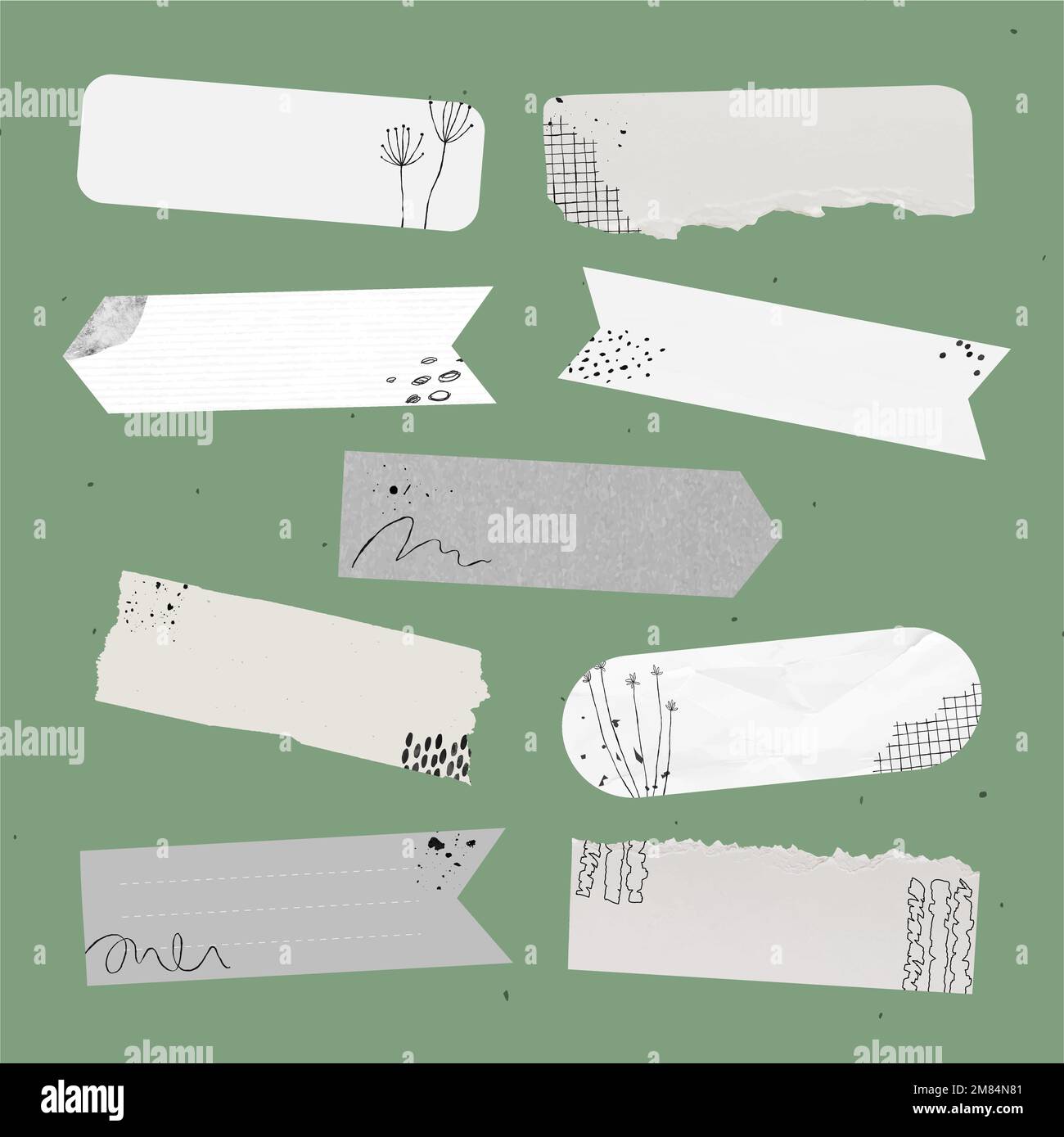 Washi Tape Collage Elements and DIY Washi Tape