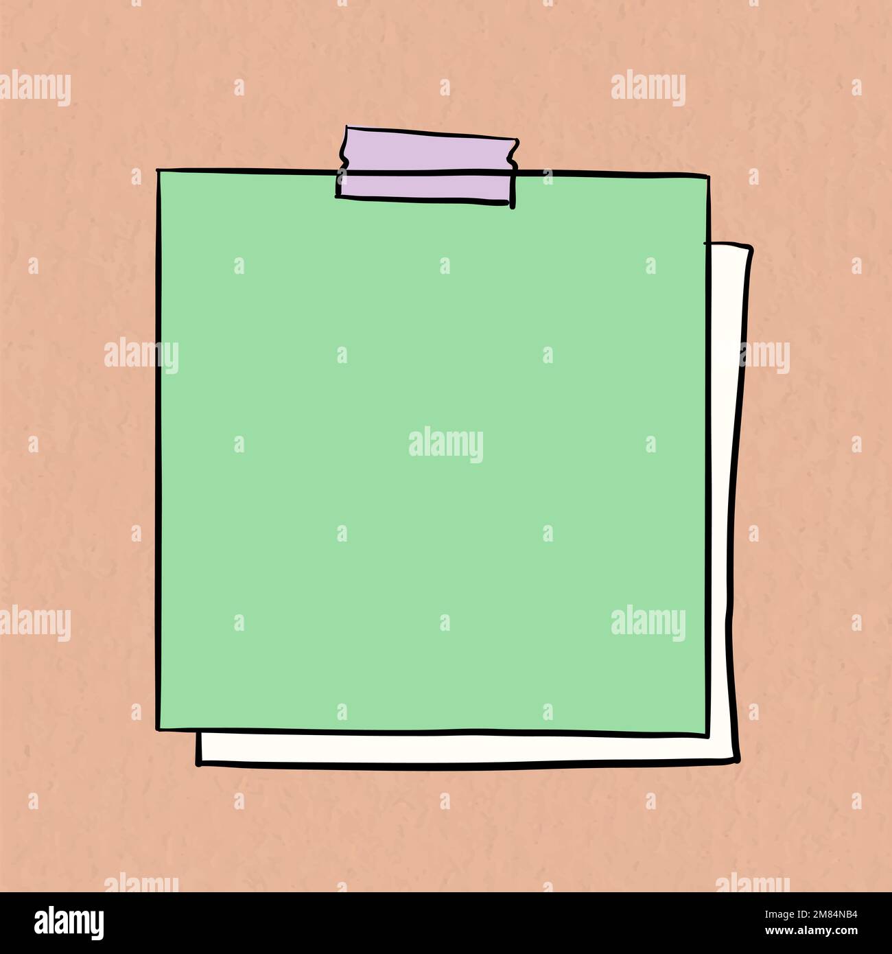 Sticky Note Vector On Pastel Orange Background Stock Vector Image Art sticky-note-vector-on-pastel-orange-background-stock-vector-image-art