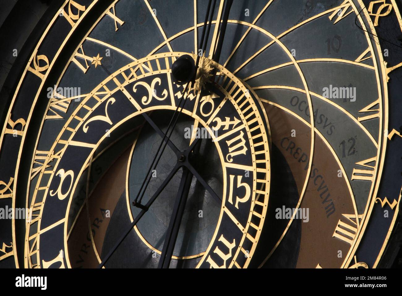 Horloge astronomique. La Tour de l'Horloge. Prague. Tchèquie. Europe. Stock Photo