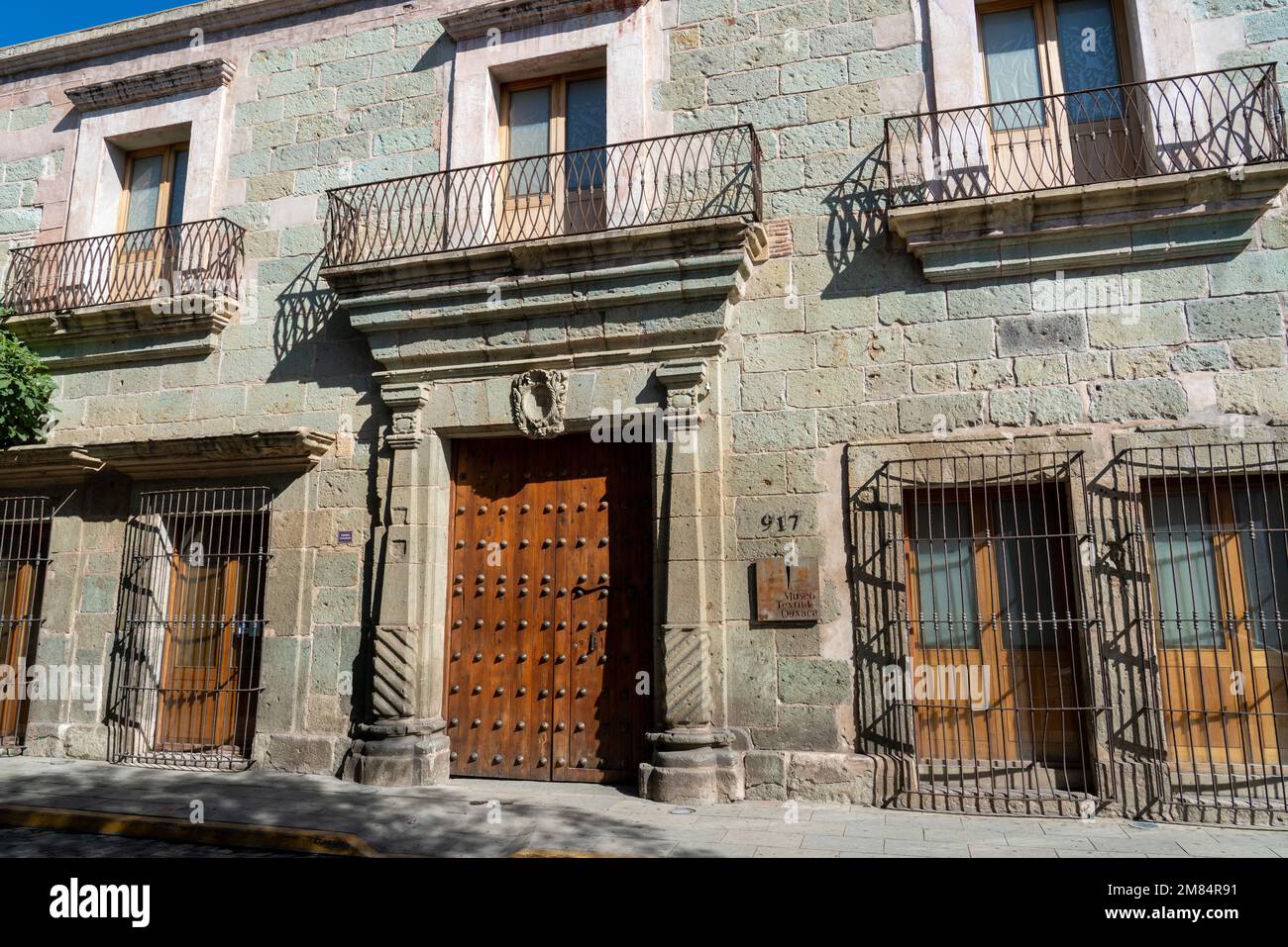 Facade of the Textile Museum of Oaxaca or Museo Textil de Oaxaca in the