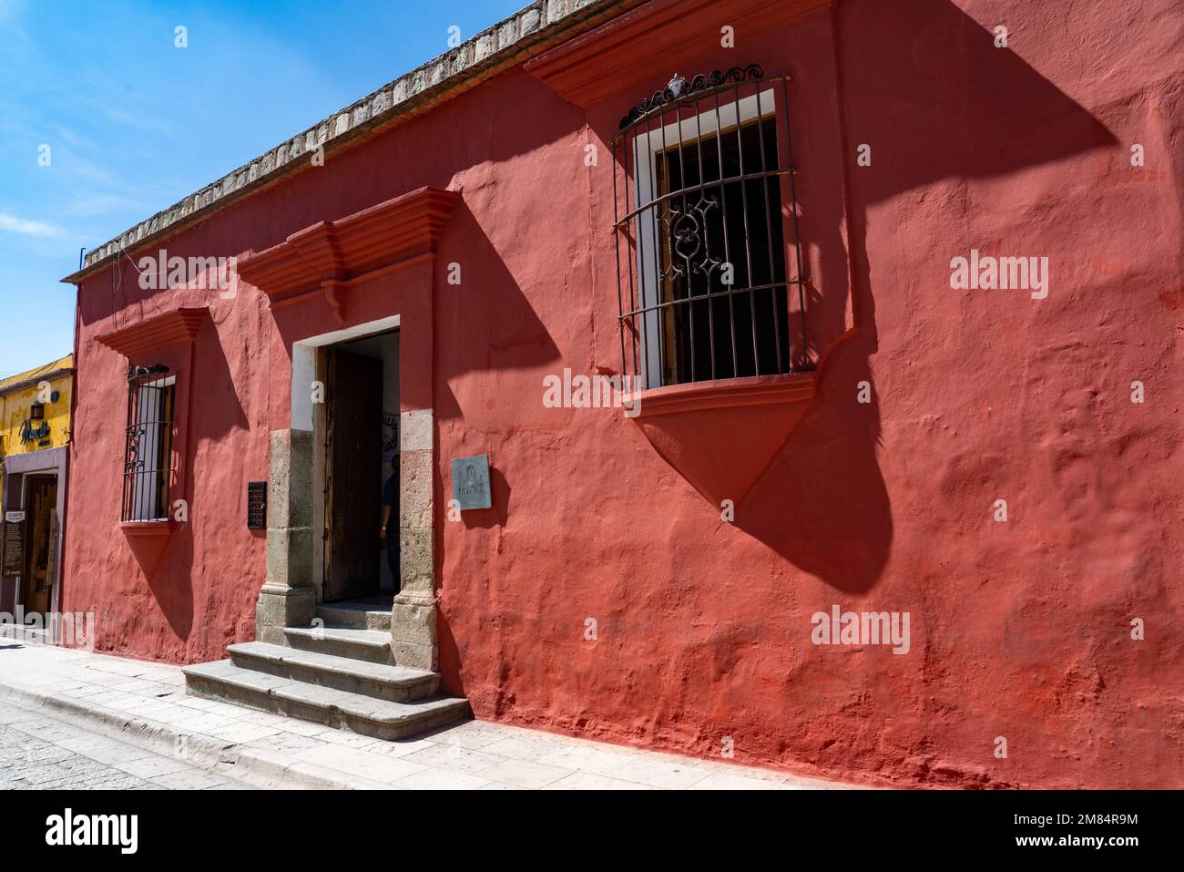 The facade of the Institute of Graphic Arts of Oaxaca in the historic