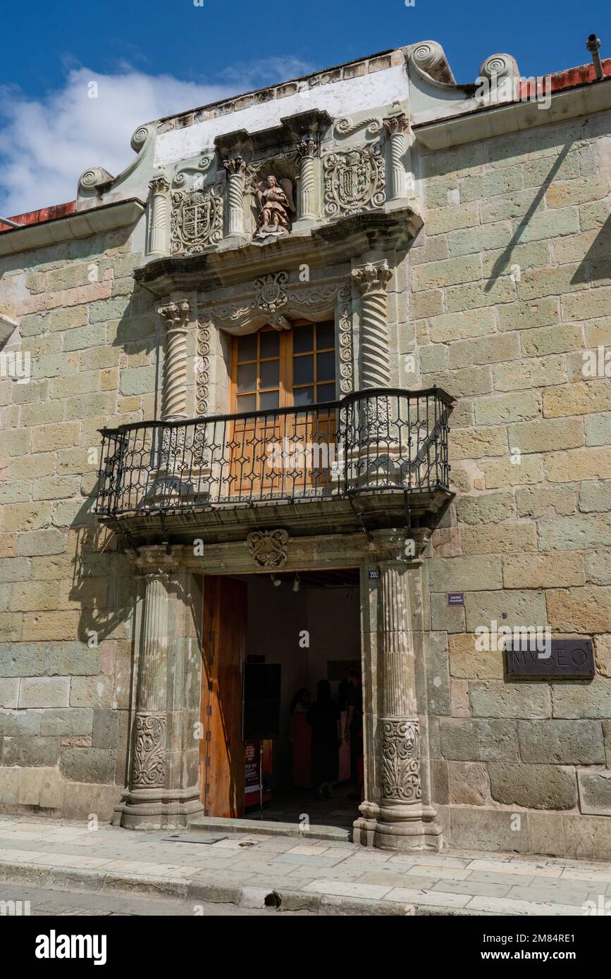 Entrance to the Museum of Comtemporary Art of Oaxaca in the historic