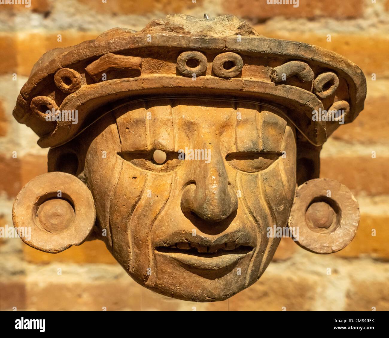 A preHispanic Zapotec ceramic head depicting the duality of life