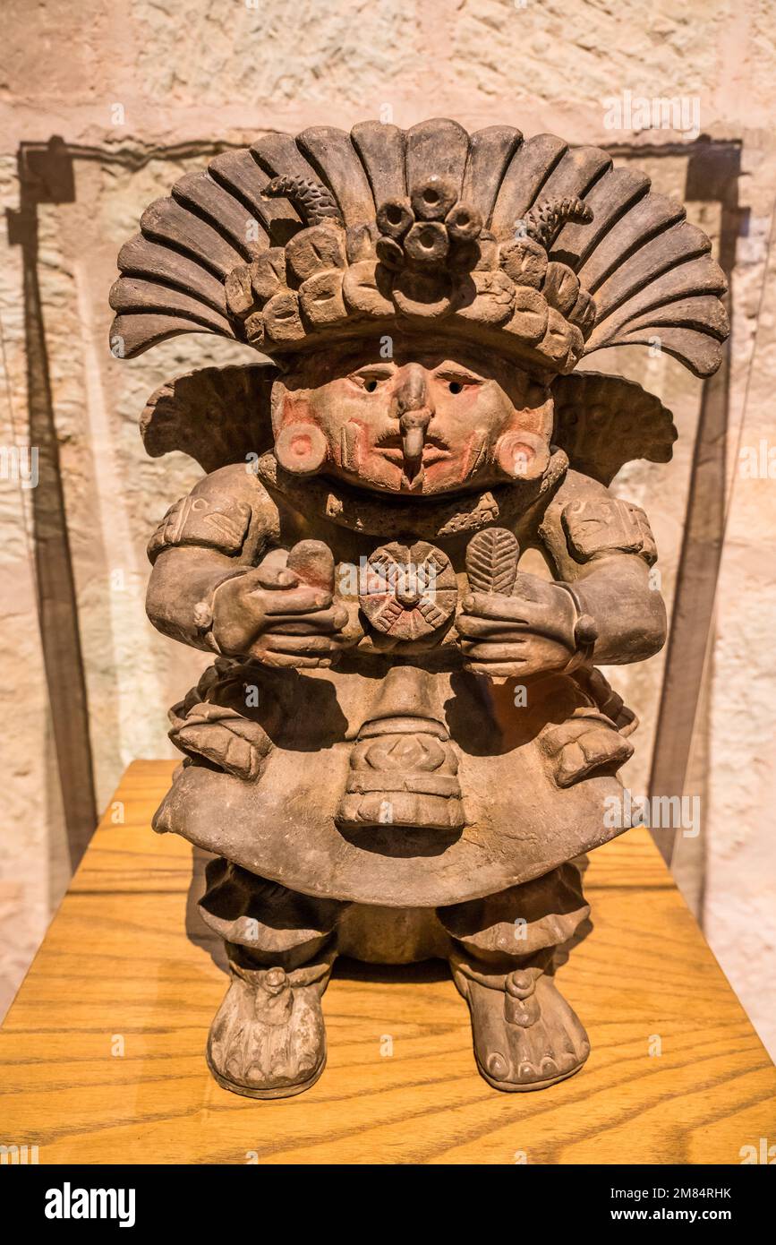A funerary urn representing the Aztec deity Xipe Totec, about 900 A.D ...