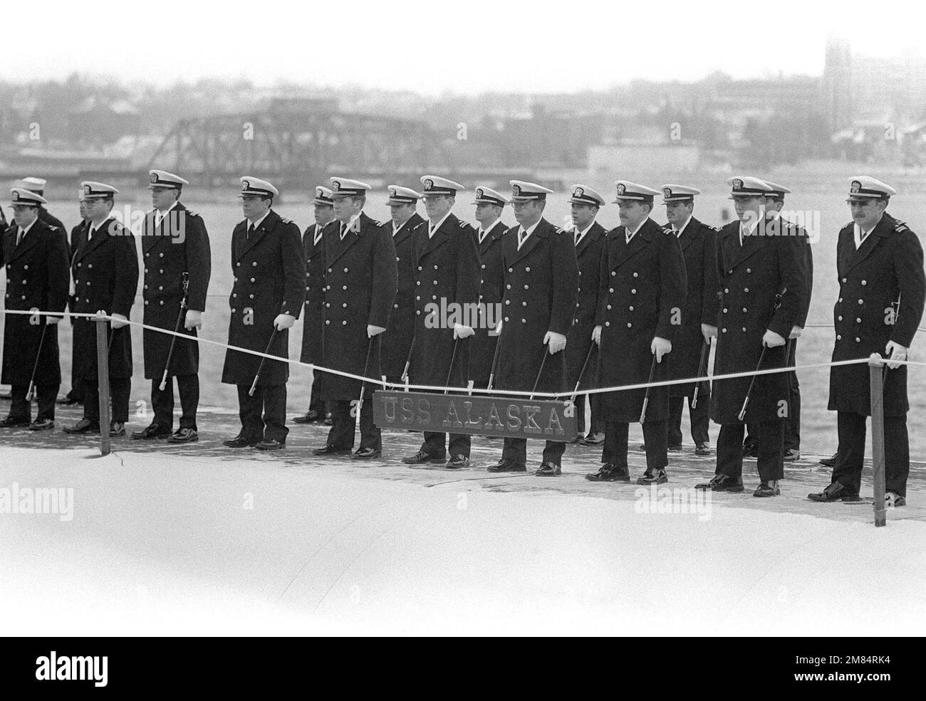 Officers of the nuclearpowered strategic missile submarine USS ALASKA