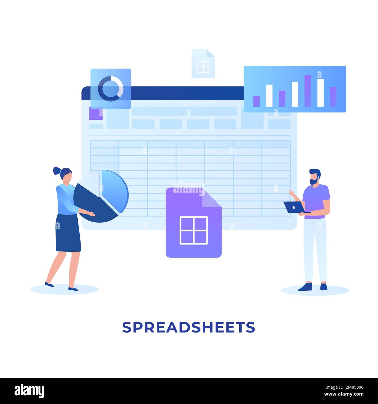 Spreadsheet banner Cut Out Stock Images & Pictures Alamy