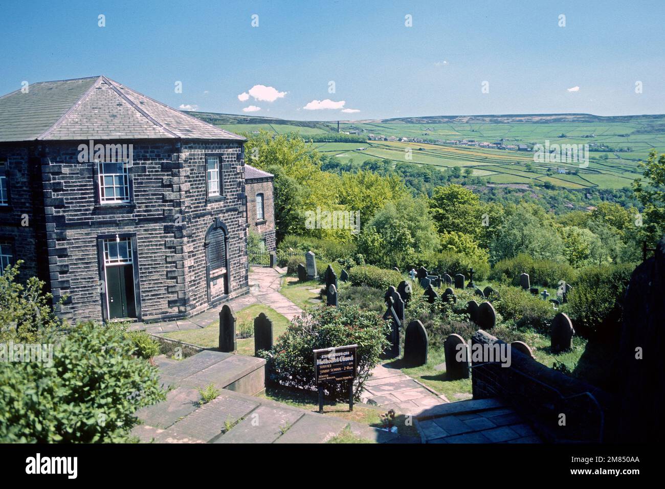 Methodist Church (oldest in continual use) in 1985, Heptonstall, West Yorkshire Stock Photo
