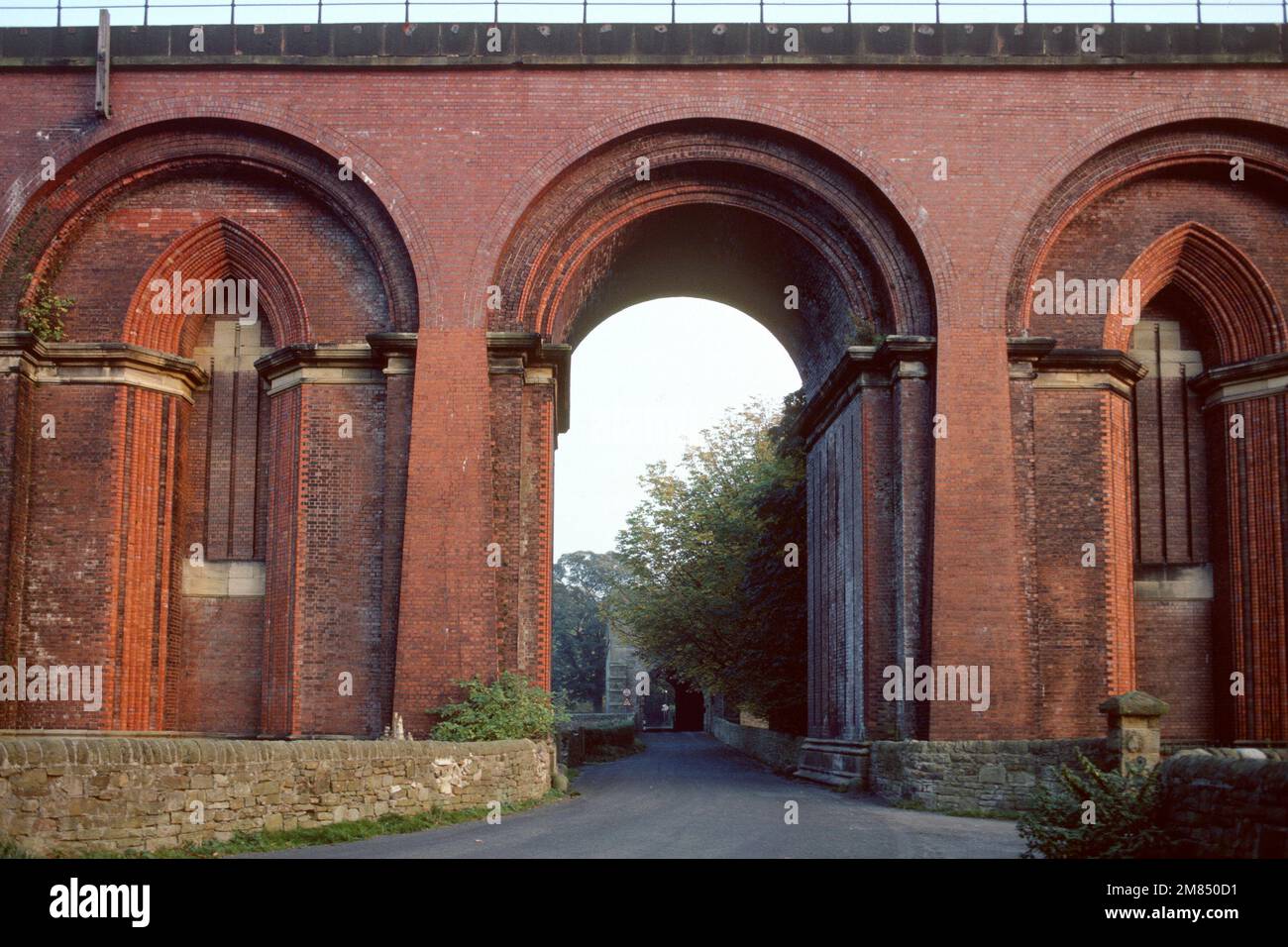 Whalley Viaduct in 1985, Whalley, Lancashire Stock Photo