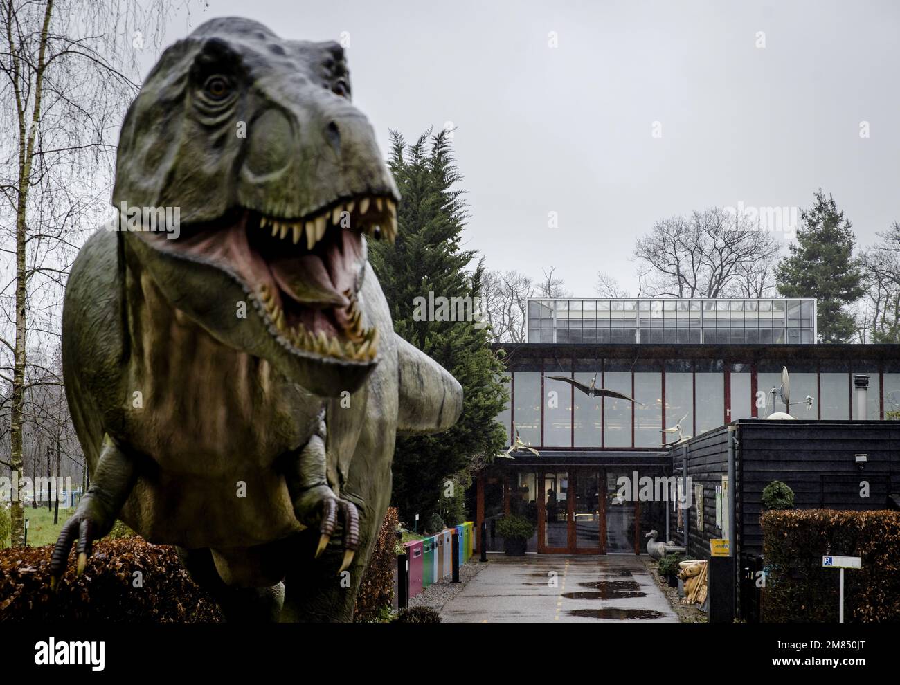 BOXTEL - Exterior of the Prehistoric Museum. The museum had 33 dinosaur eggs scanned at the Jeroen Bosch hospital in Den Bosch. The museum is looking for dinosaur embryos in the eggs. ANP SEM VAN DER WAL netherlands out - belgium out Stock Photo