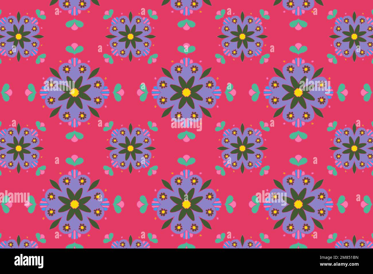 Indian mandala flower vector pattern background Stock Vector