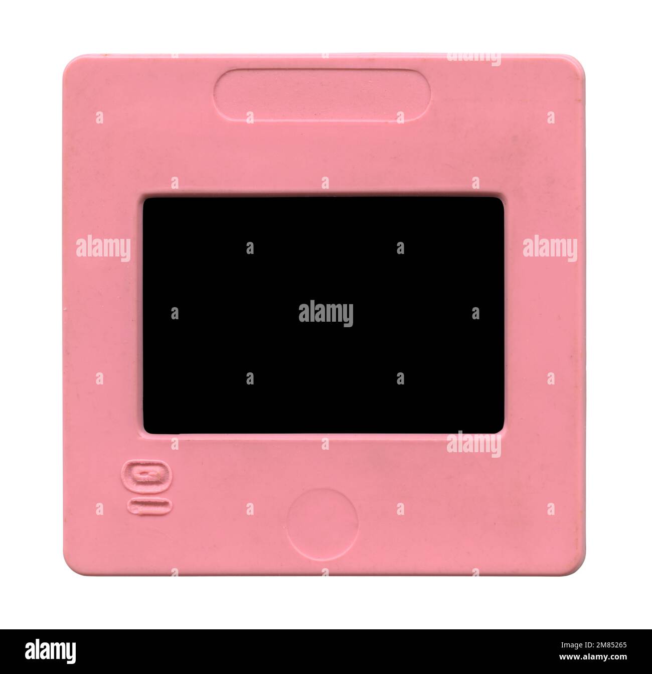 Old plastic slide film mount frame on white Stock Photo Alamy