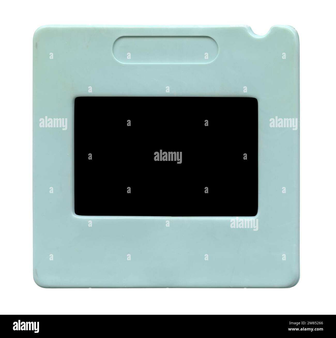 Old plastic slide film mount frame on white Stock Photo Alamy
