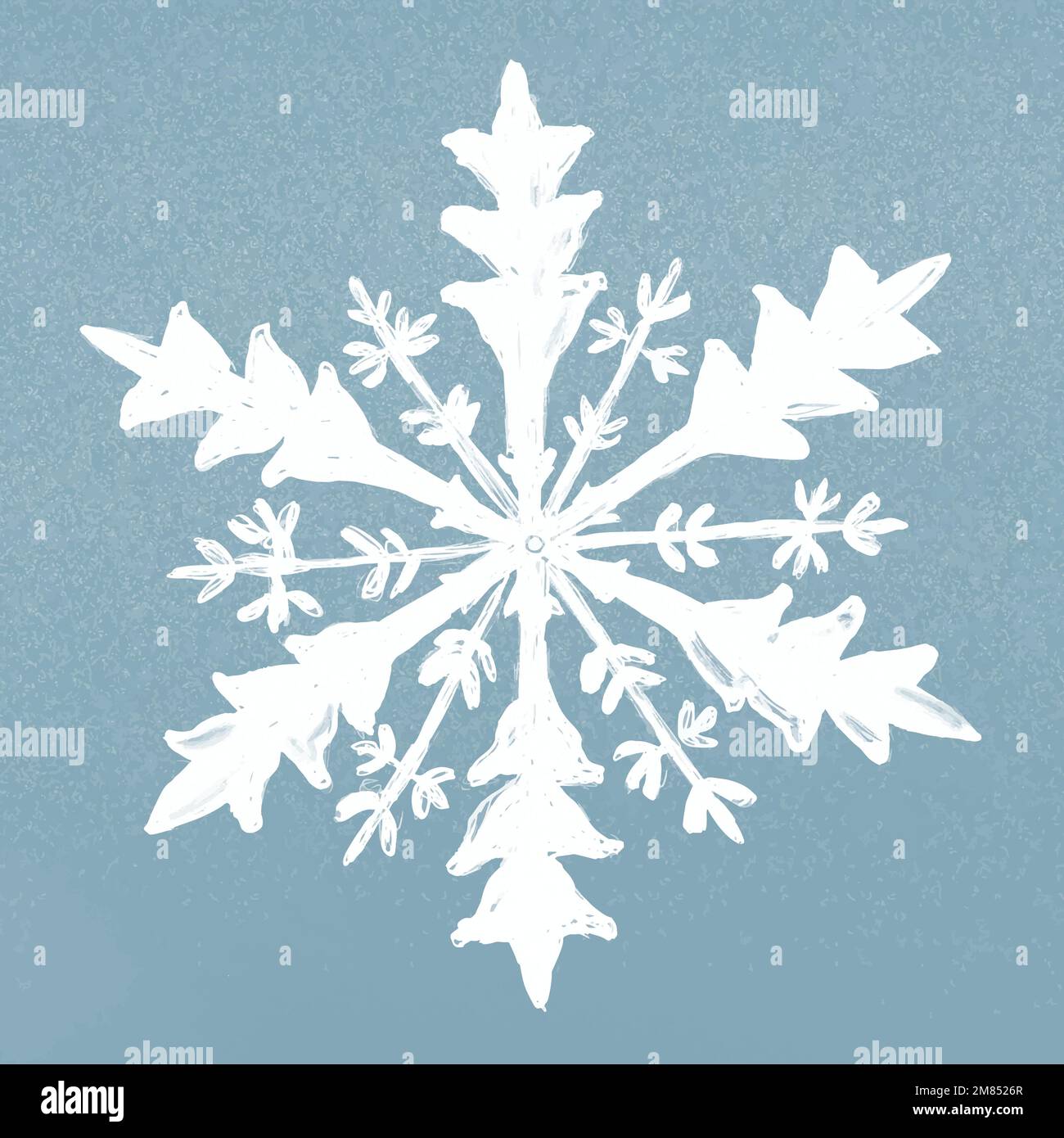 Winter snowflake illustration vector on blue background Stock Vector