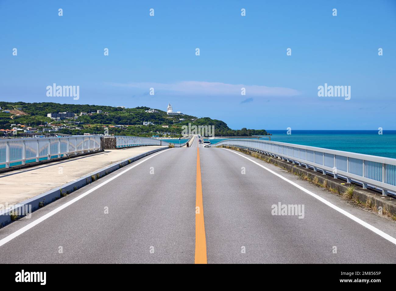 Kouri Big Bridge (古宇利大橋) and Kouri Island (古宇利島); Nakijin, Okinawa, Japan Stock Photo