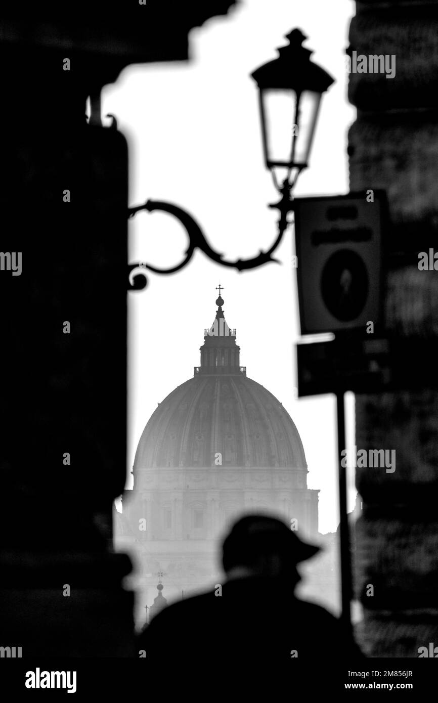 Saint Peter's Dome from the Quirinale, Rome, Italy Stock Photo