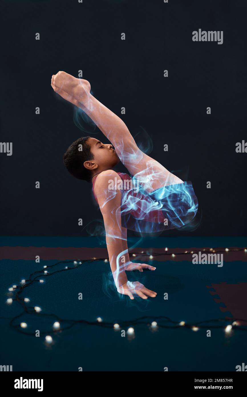 gymnastics boy Stock Photo