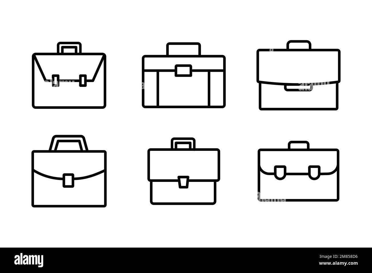 Suitcase icon set. Briefcase vector icon. Business bag icon symbol