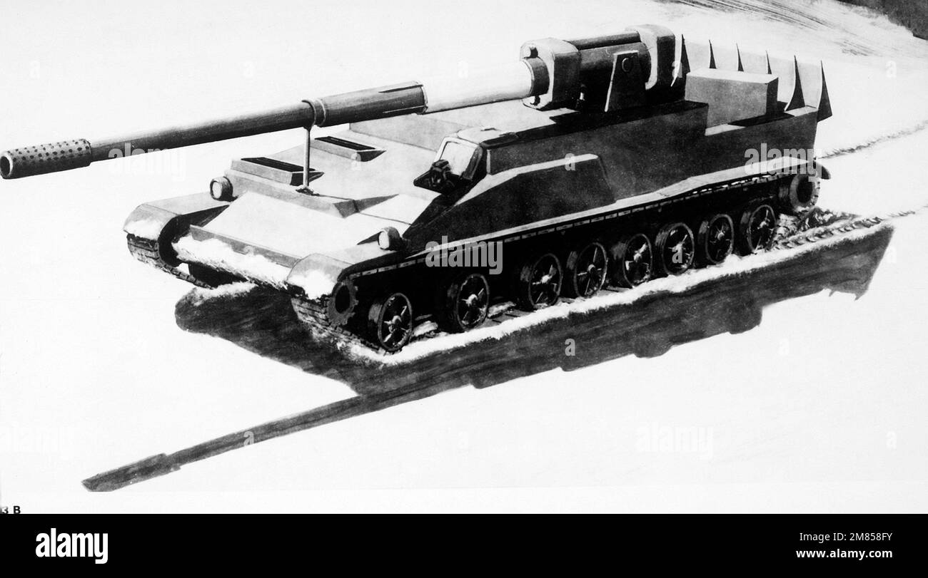 An artist's concept of a Soviet 203mm selfpropelled gun. Country