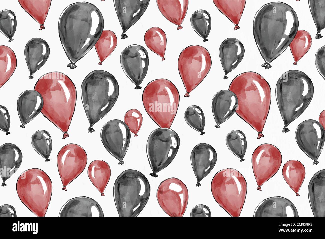 Party balloon background vector in red and black Stock Vector Image ...