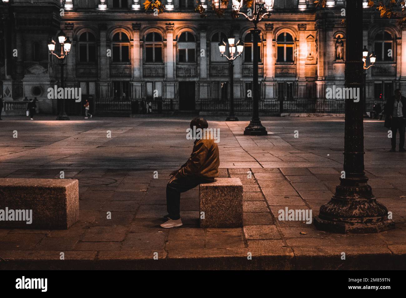 Sad lonely man waiting hi-res stock photography and images - Alamy