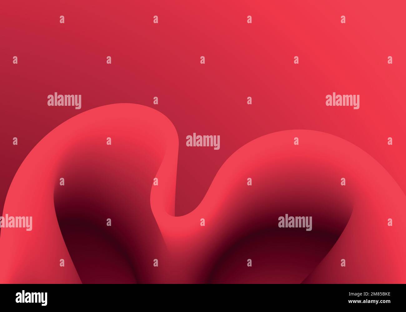 Red fluid wave. Duotone geometric compositions with gradient 3d flow shape. Innovation mode vector Stock Vector