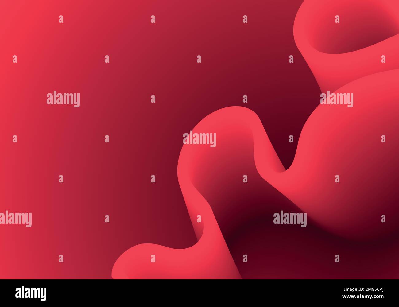 Red fluid wave. Duotone geometric compositions with gradient 3d flow shape. Innovation mode vector Stock Vector