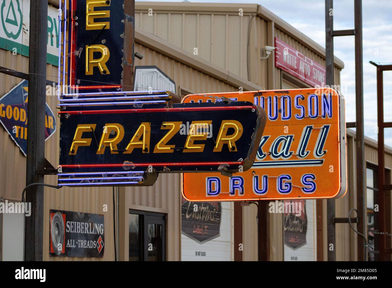 Old gas station signs Stock Photo - Alamy